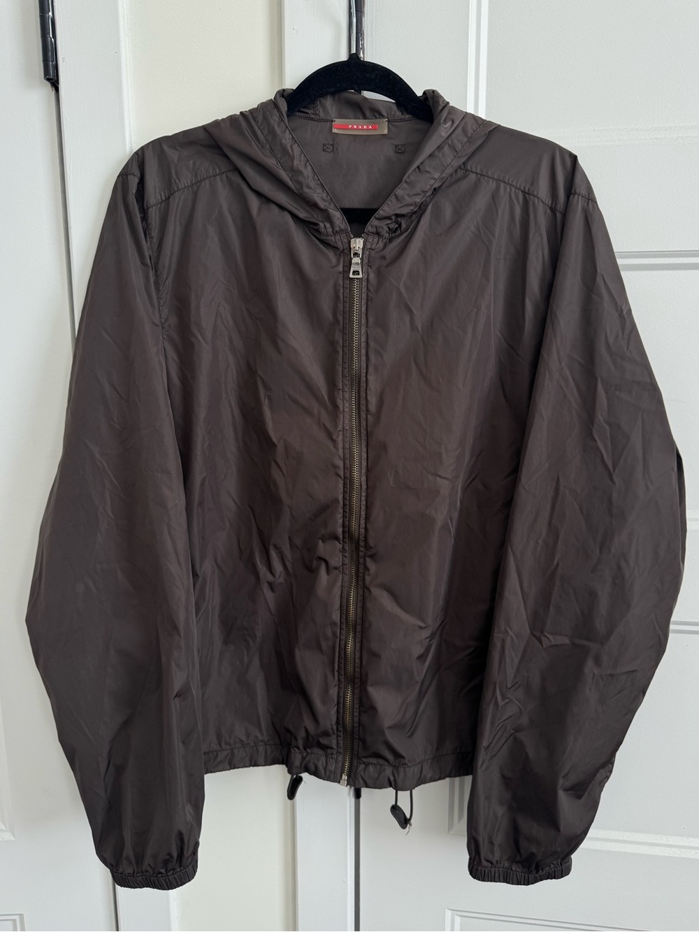 Prada Linea Rossa / Sport Vintage Nylon Hooded Lightweight Windbreaker Jacket